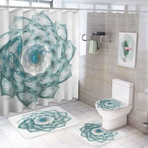 Exquisite Flower Shaped on a shower curtain