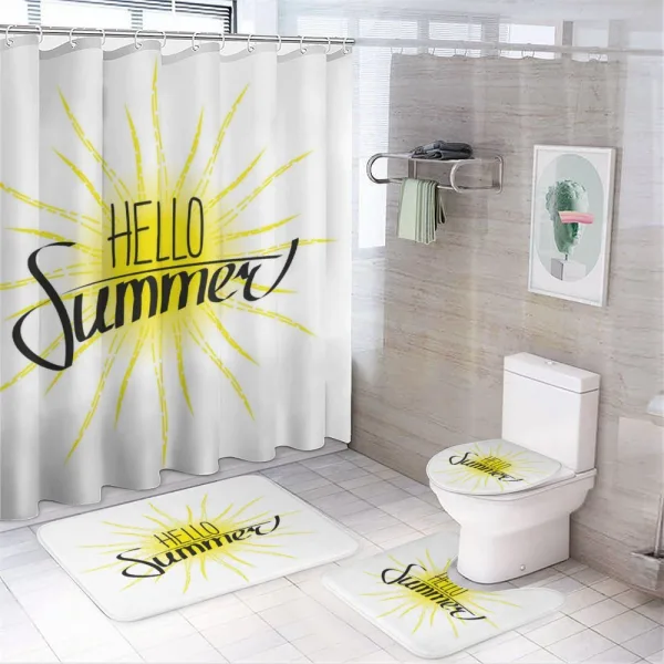 Extending Sun Rays on a shower curtain