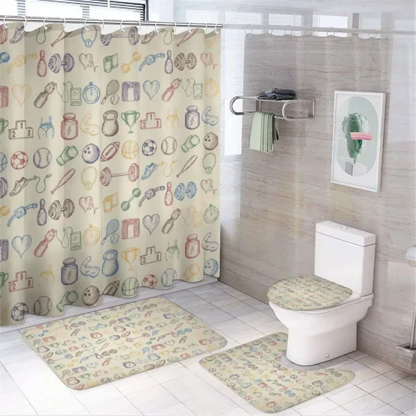 Fitness Sport on a shower curtain