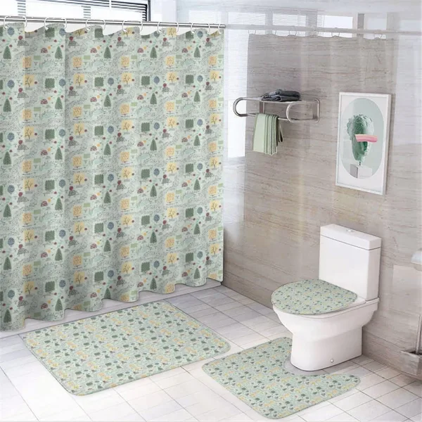 Forest Habitants on a shower curtain