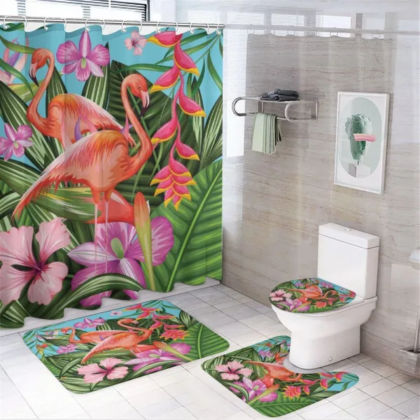 Hibiscus Tropic Flower on a shower curtain