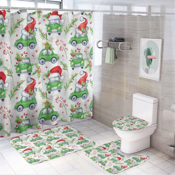 Noel New Year Inspired on a shower curtain