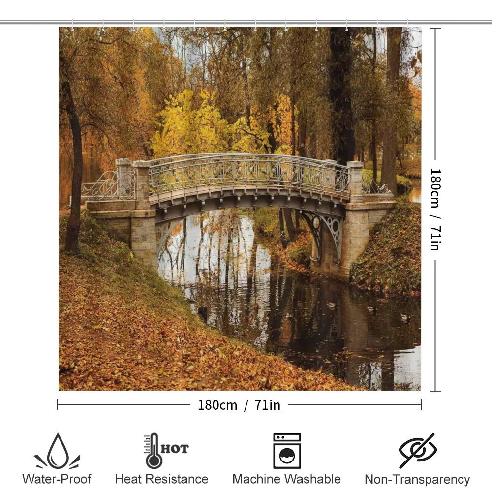 Old Bridge in Fall Forest — Detail 2
