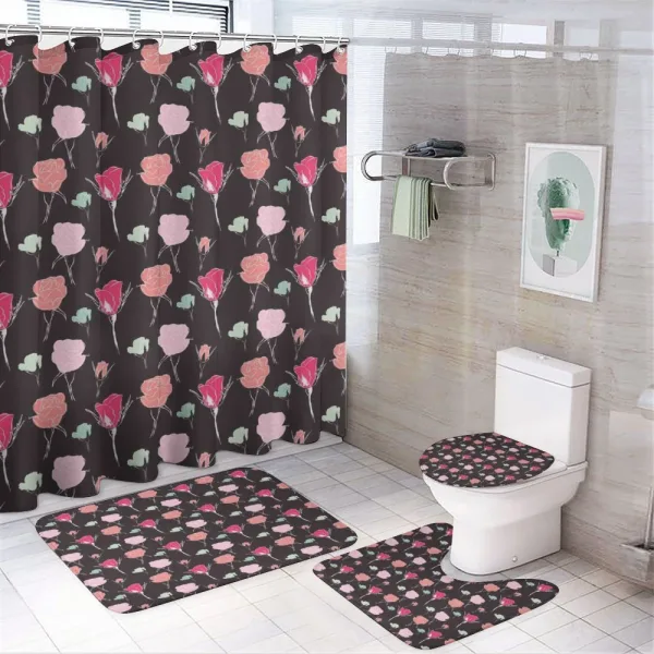 Romantic Valentine's Rose on a shower curtain
