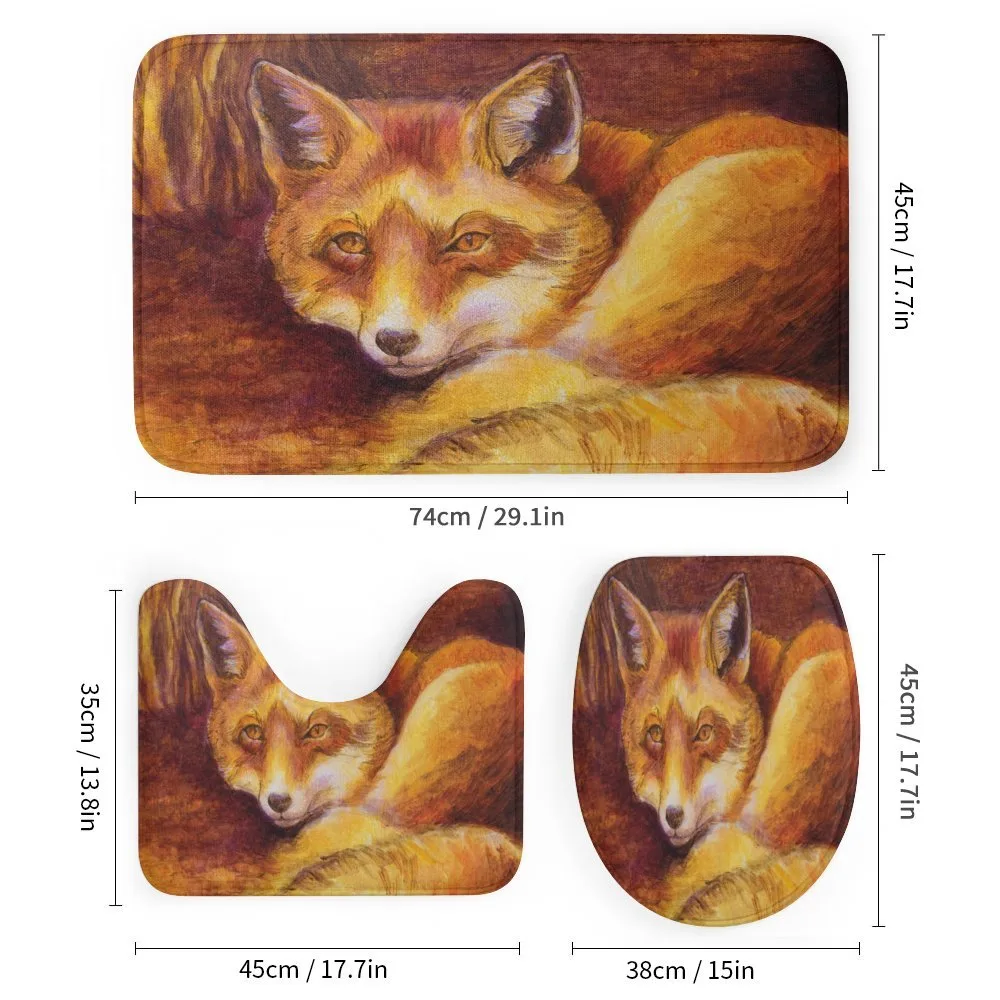 Vibrant Art Fox Resting — Detail 1