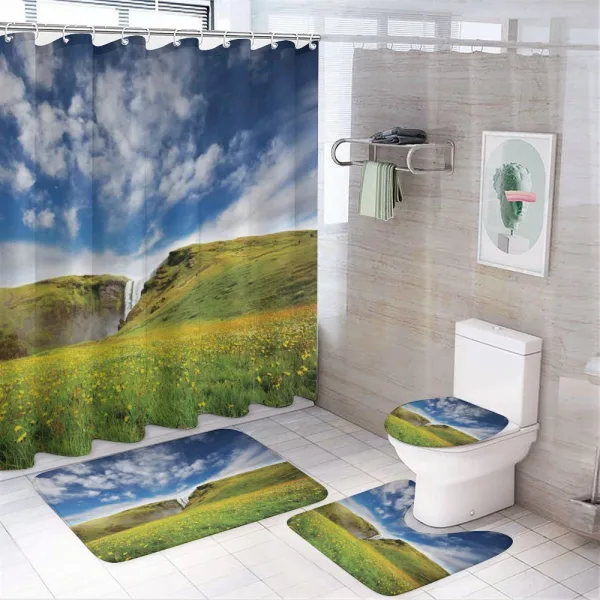 Wild Daisies Scenery on a shower curtain