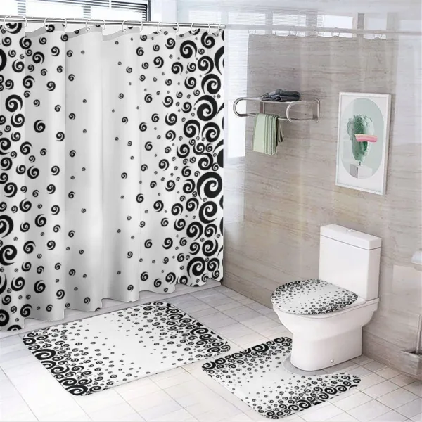 Abstract Ornamental on a shower curtain