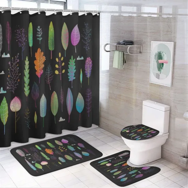 Autumn Forest Ecosystem on a shower curtain
