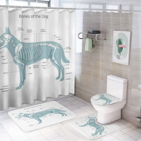 Bones of the Dog Table on a shower curtain