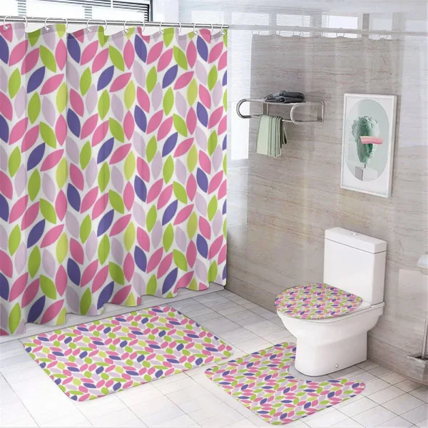 Botanic Leaf Pattern on a shower curtain