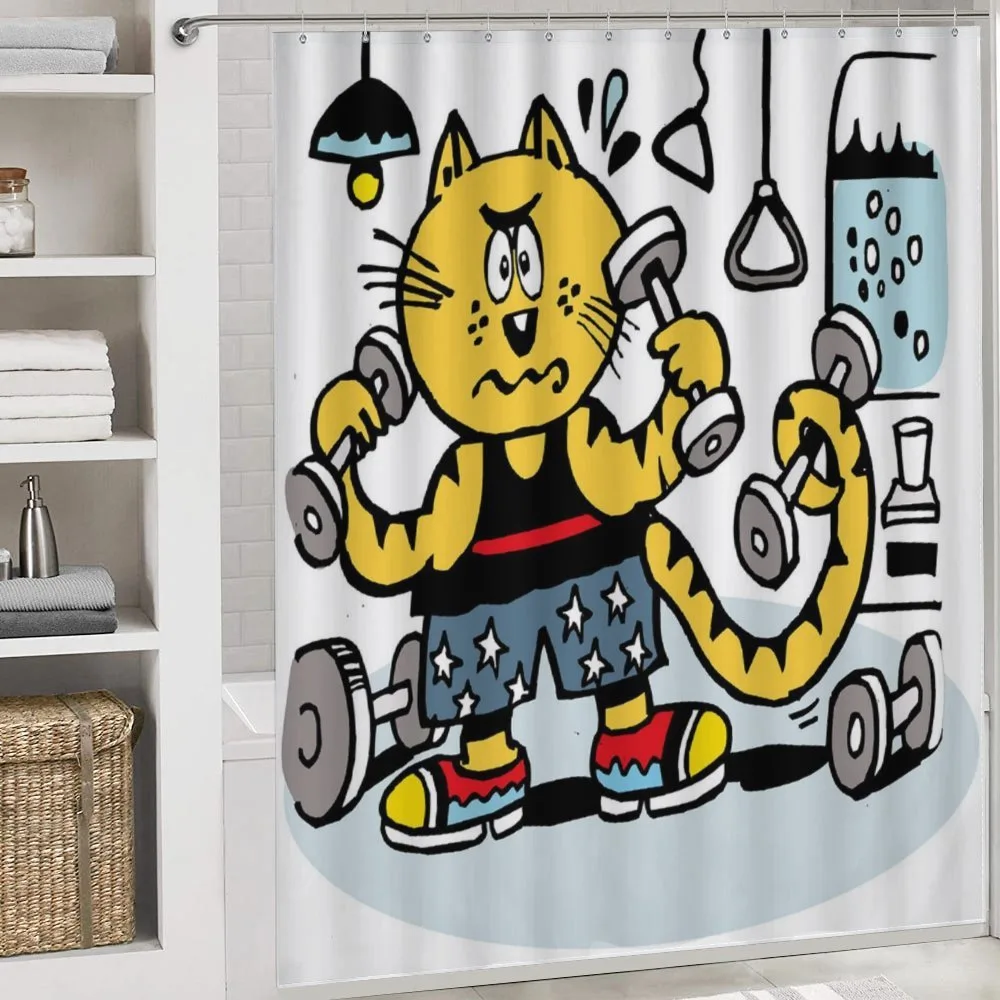 Cartoon Cat Lifting — Detail 4