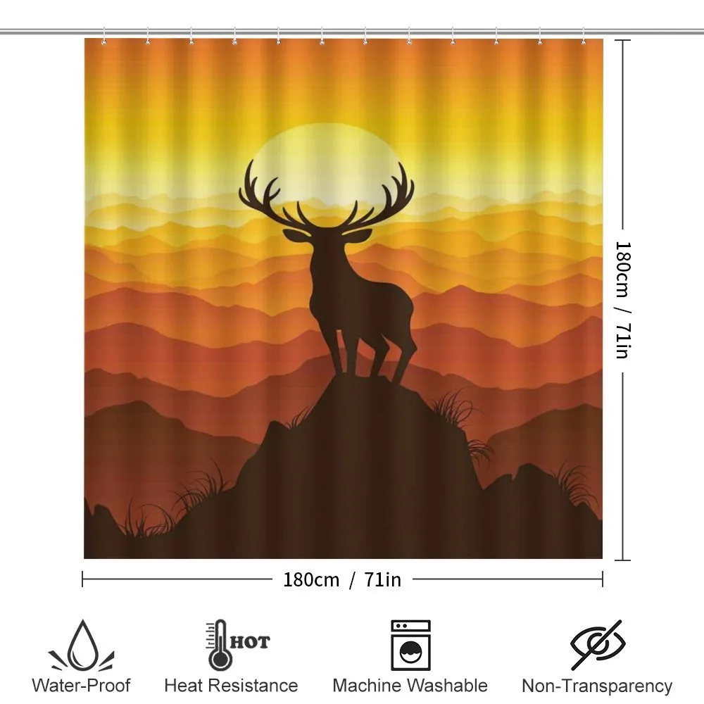Deer Sunset Mountains — Detail 2