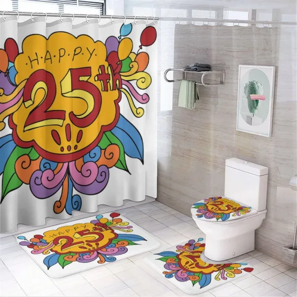 Floral Balloon on a shower curtain