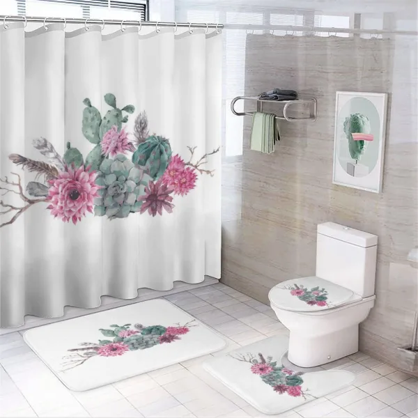 Hipster Elements on a shower curtain