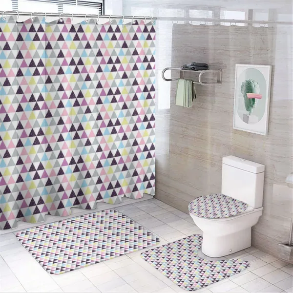 Hipster Mosaic Design on a shower curtain