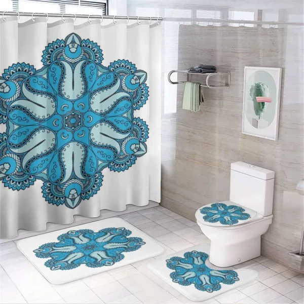 Mehndi Mandala on a shower curtain