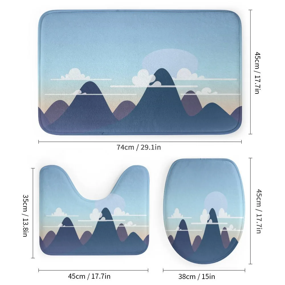 Pastel Mountains and Clouds — Detail 1