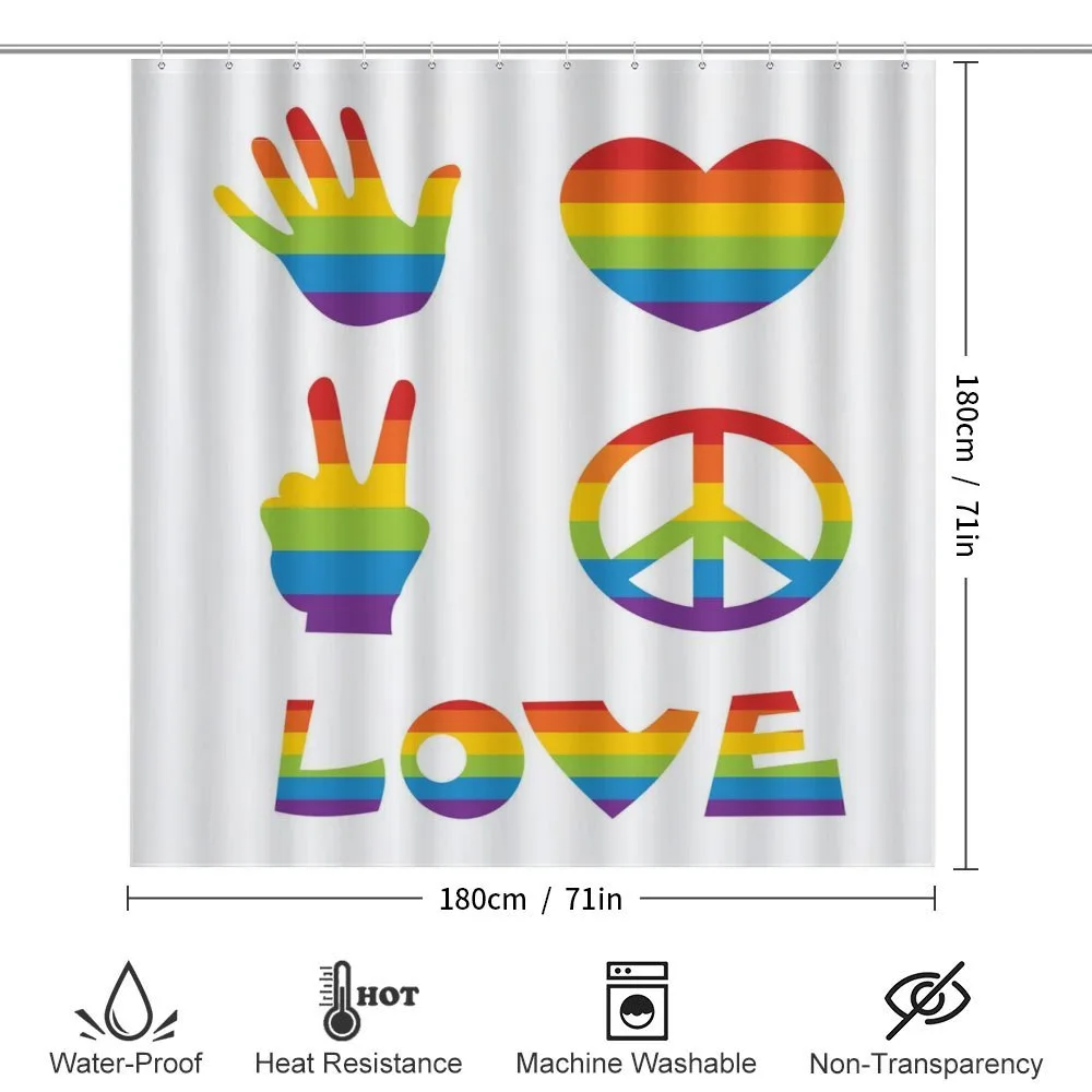Rainbow Colors Peace and Love — Detail 2