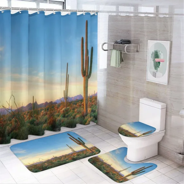 Sonoran Desert Sunset on a shower curtain