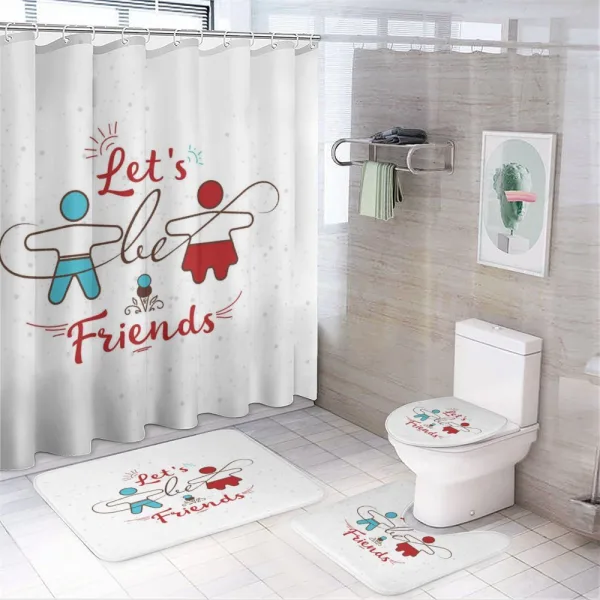 Sweetest Offer Buddies on a shower curtain