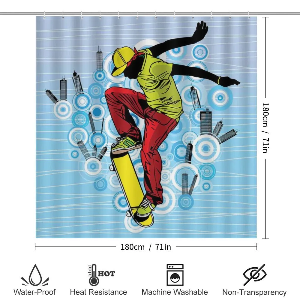 Teenager on Skateboard — Detail 2