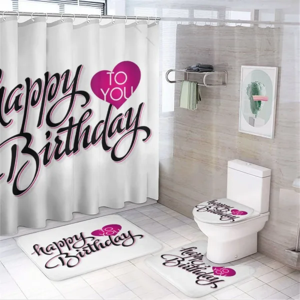 Typo Message on a shower curtain