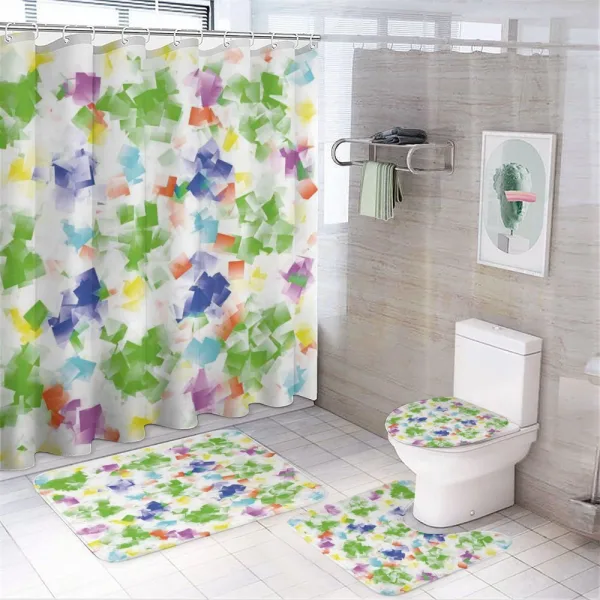 Vivid Ornaments on a shower curtain