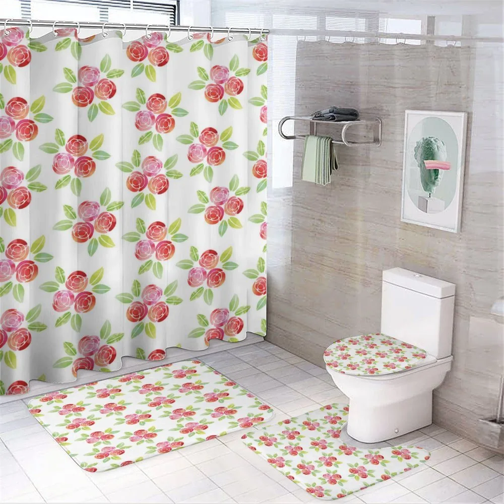 Watercolor Roses and Leaves — Your design