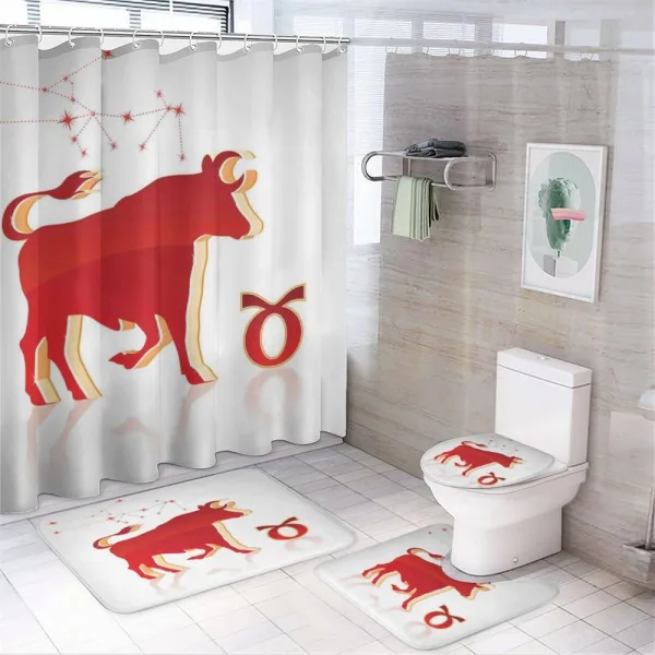 Animal and Stars on a shower curtain