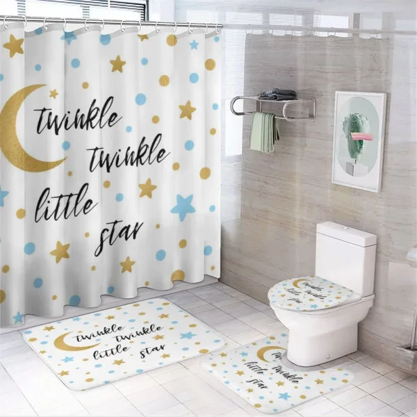 Bed Time Lullaby Concept on a shower curtain