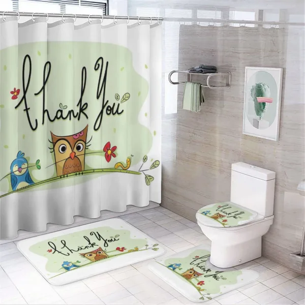 Bird Owl on a shower curtain