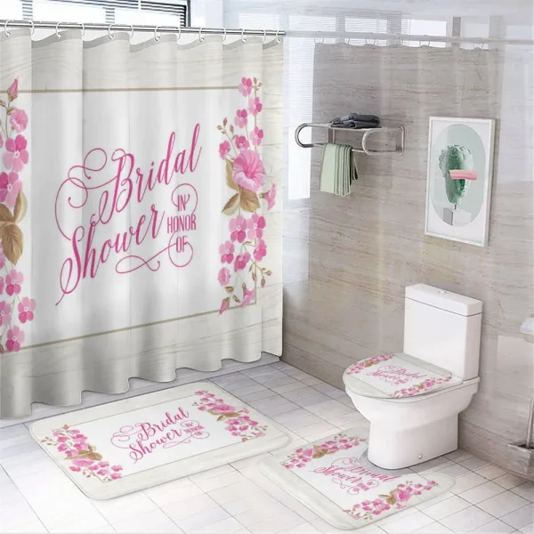Bride Party Leaves on a shower curtain