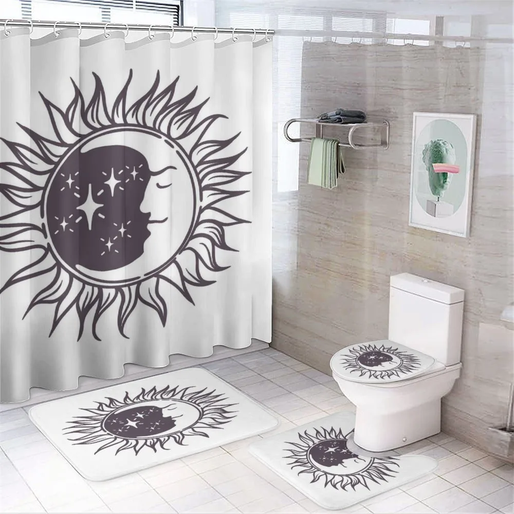 Cartoon Crescent in Sun — Your design