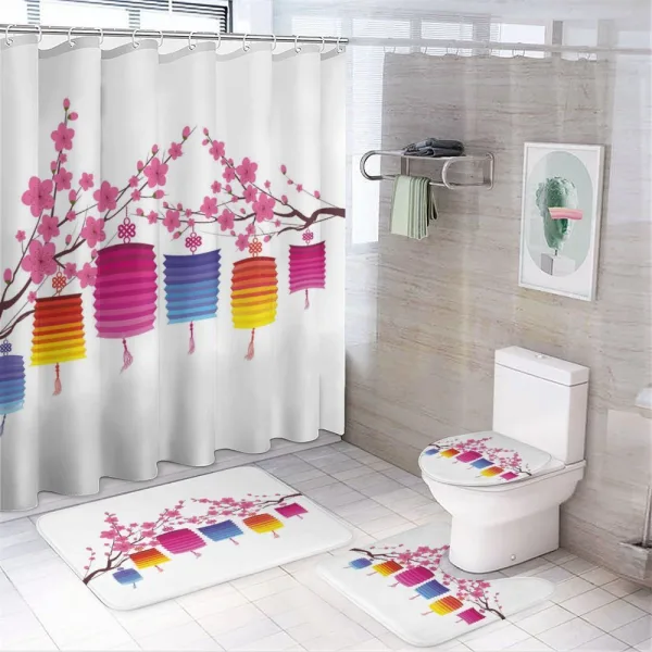 Chinese Sakura Trees on a shower curtain