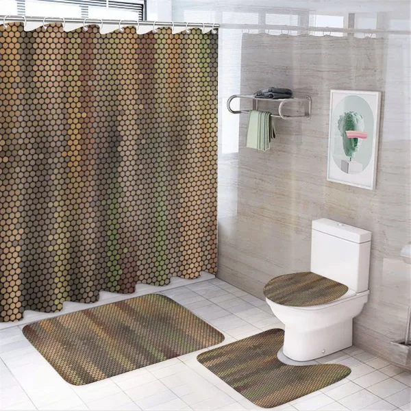 Disco Party Dots on a shower curtain