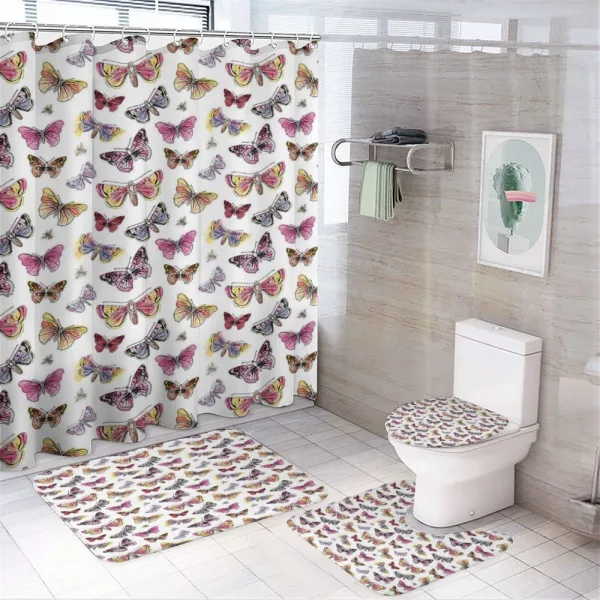 Doodle Spring Nature on a shower curtain