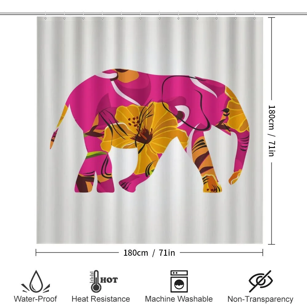 Elephant in Tropic Flowers — Detail 2