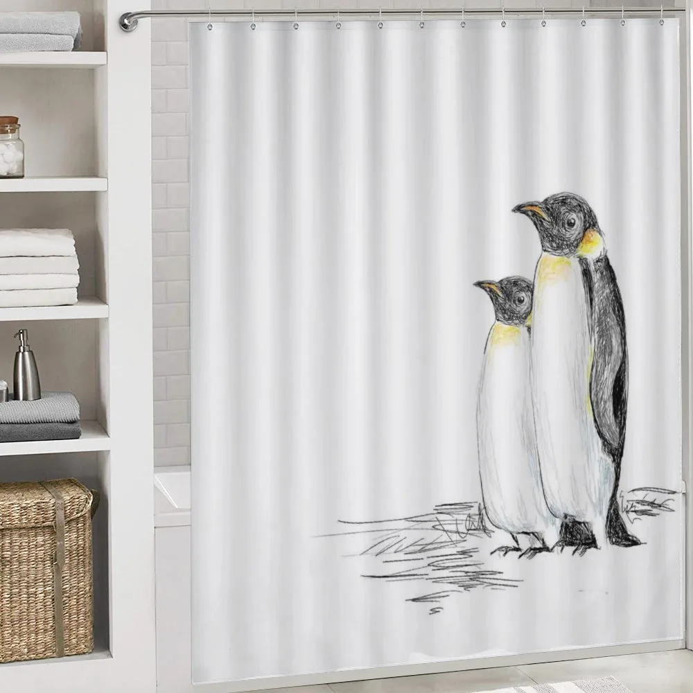 Hand Drawn Penguins Art — Detail 4