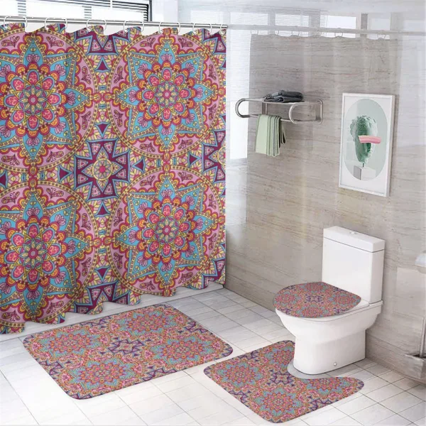 Hippie on a shower curtain
