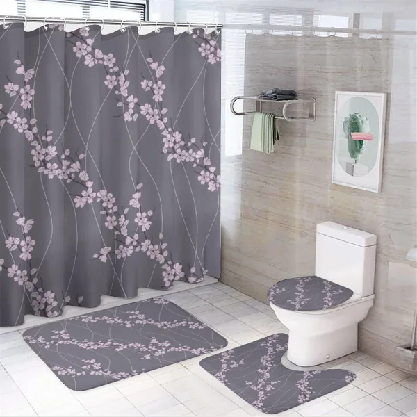 Japanese Sakura on a shower curtain