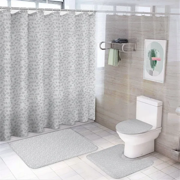 Leaves Branches in Pastel on a shower curtain