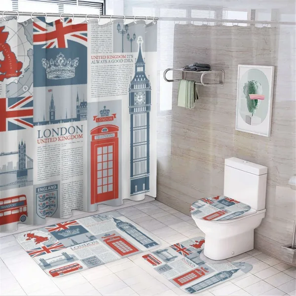 London United Kingdom on a shower curtain