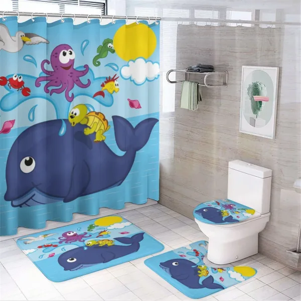 Marine Animals on a shower curtain