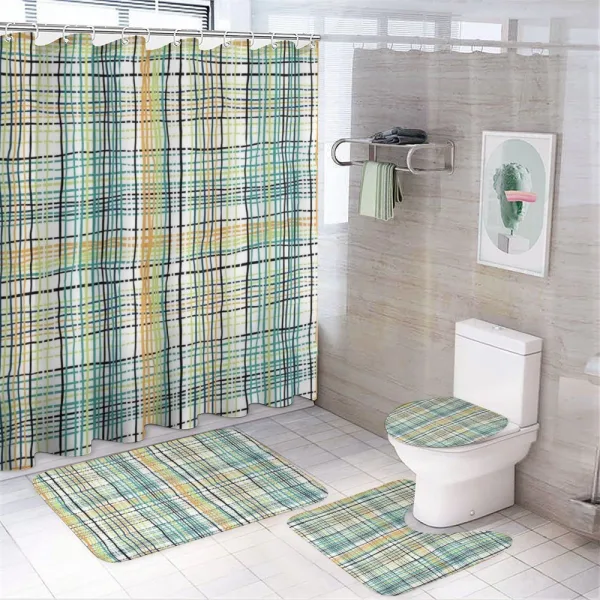 Modern Cuvy Lines on a shower curtain
