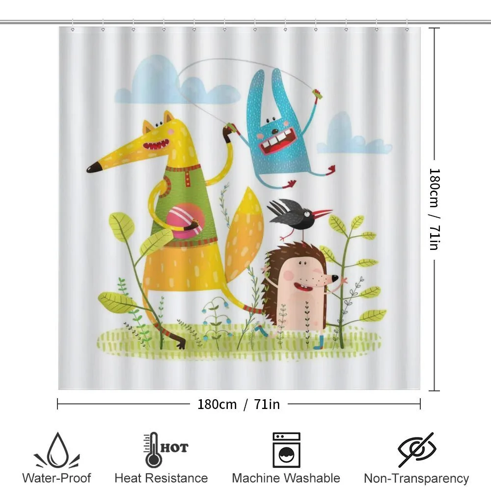 Playing Animals in Garden — Detail 2