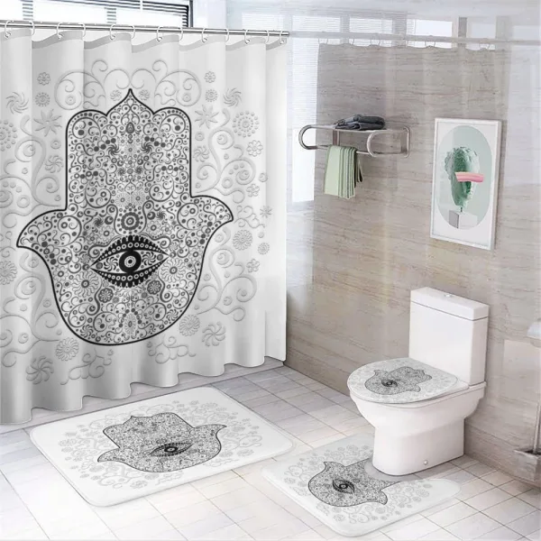 Protection Sign Luck on a shower curtain