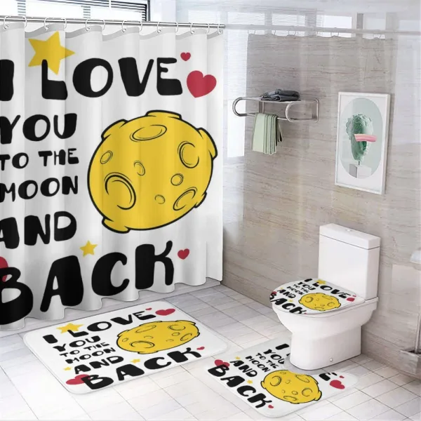 Romance on the Moon on a shower curtain