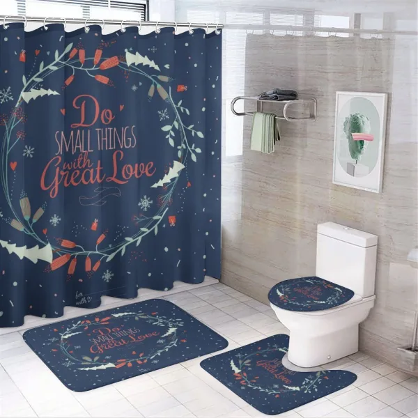 Romantic Floral Wreath on a shower curtain