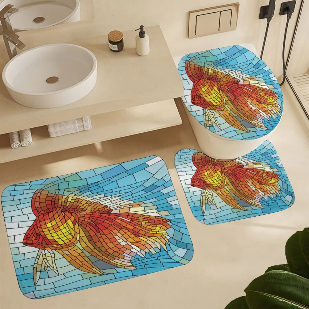 Stained Glass Mosaic Fish Art — Detail 5