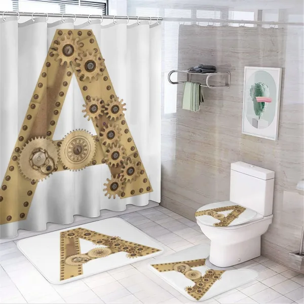 Steampunk Capital on a shower curtain
